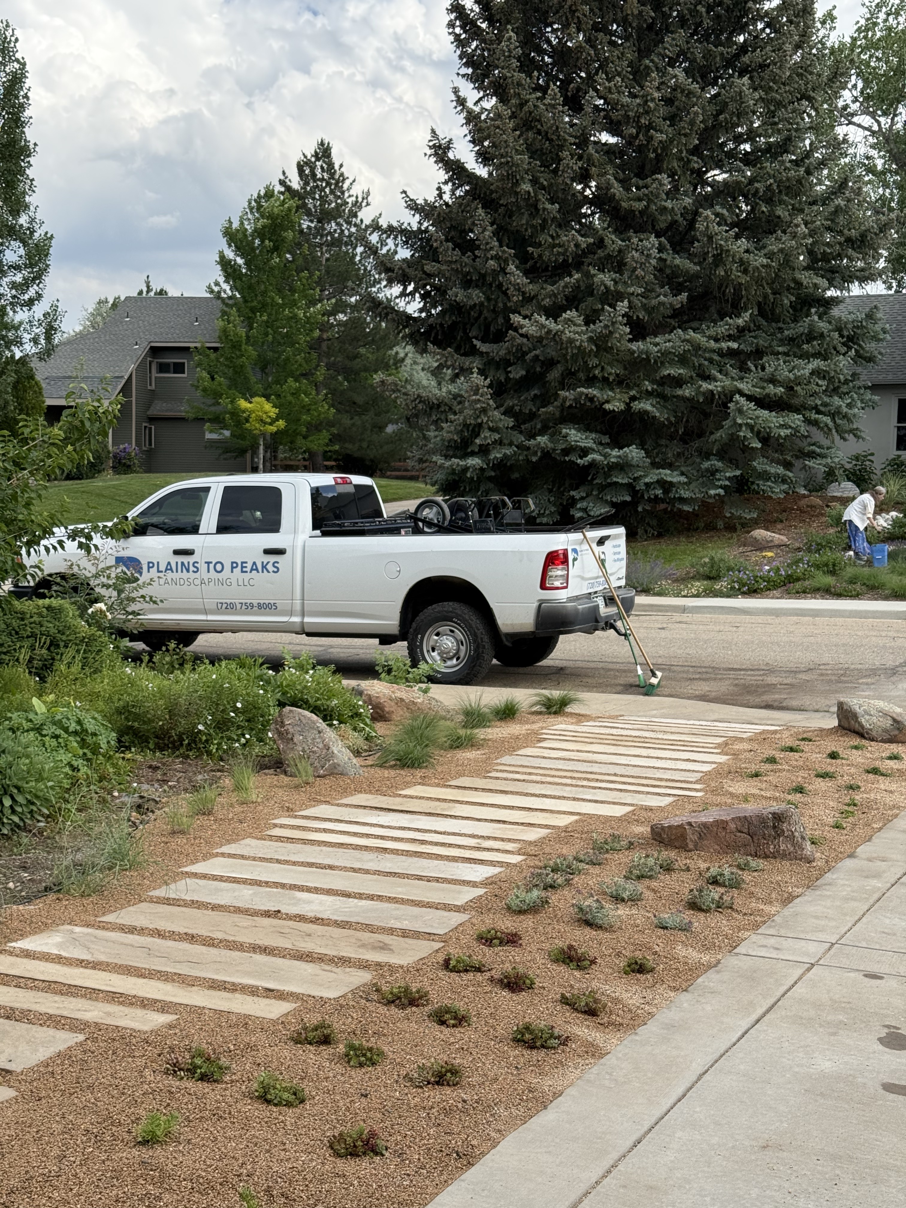 Regenerative xeriscape with truck