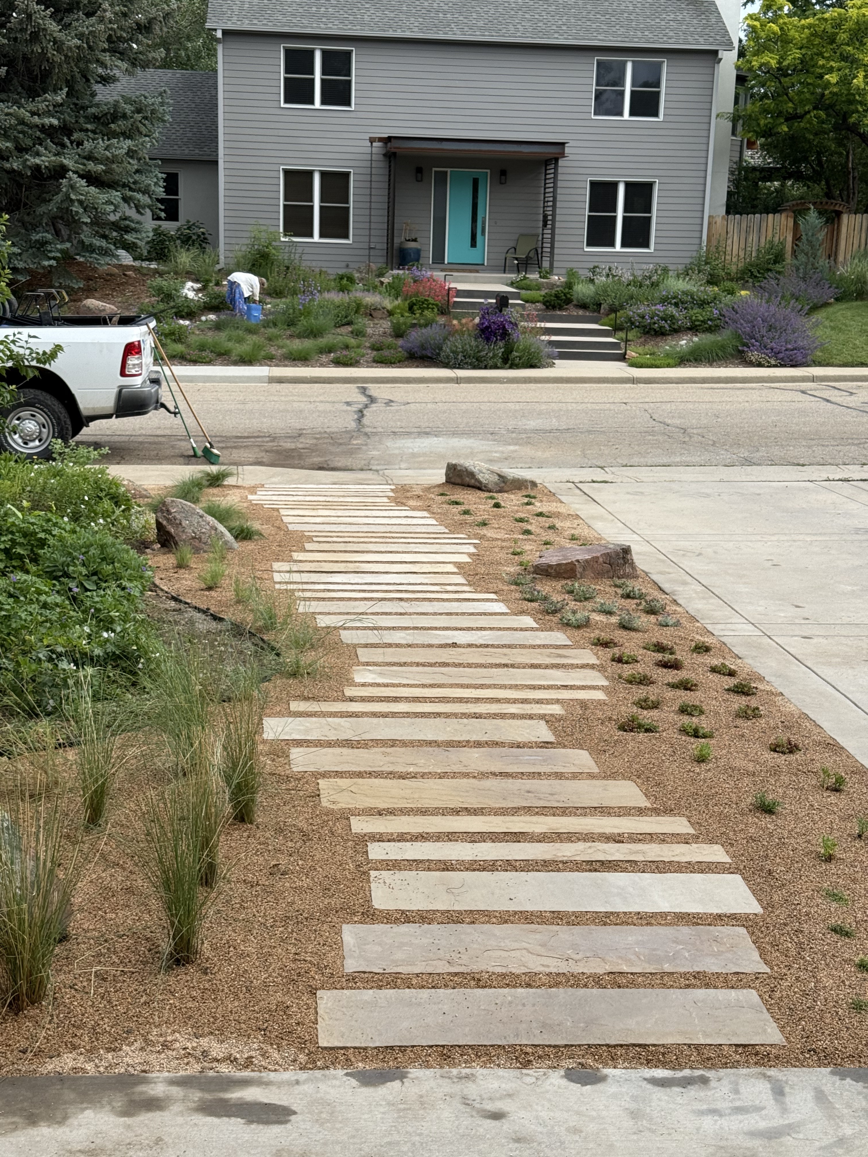Regenerative xeriscape pathway
