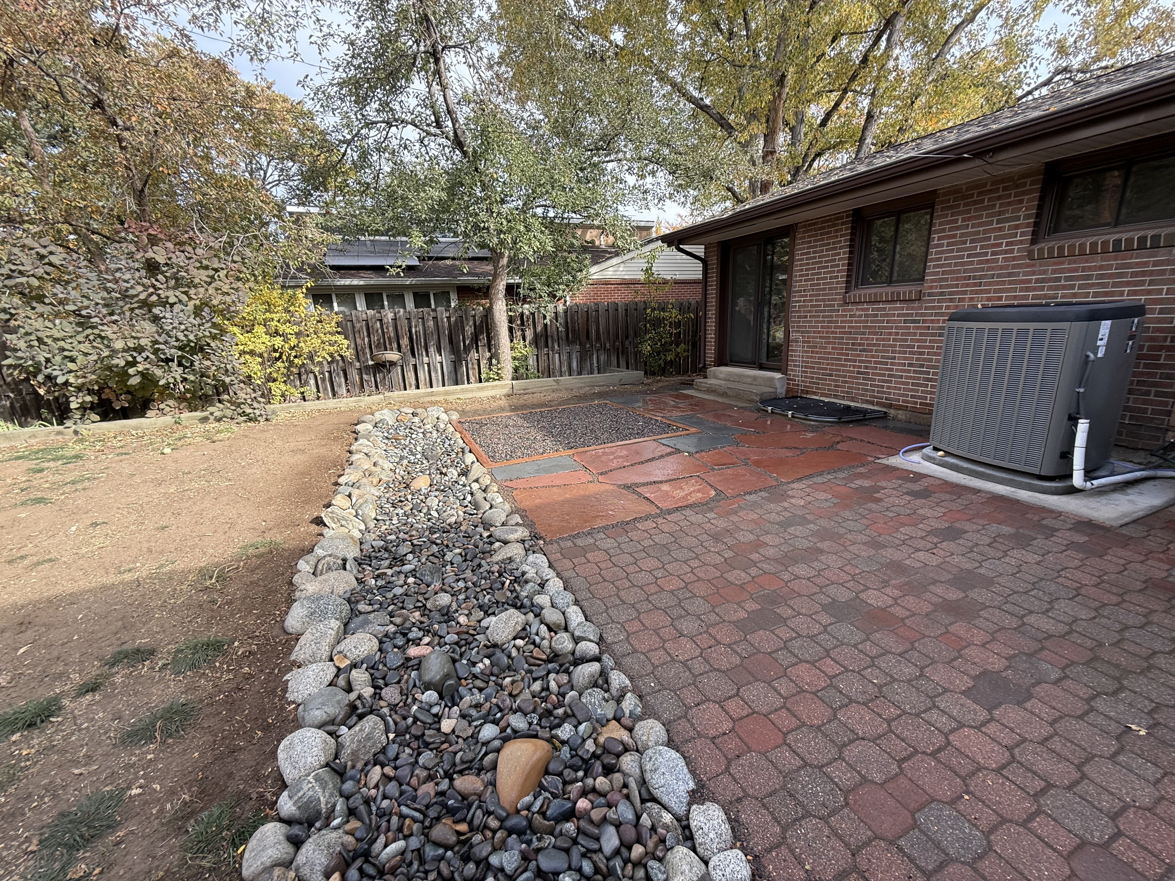 Wildfire mitigation dry creek bed